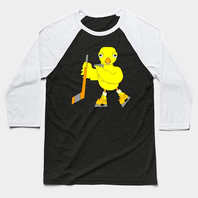 Hockey Chick Baseball T-Shirt by Barthol Graphics